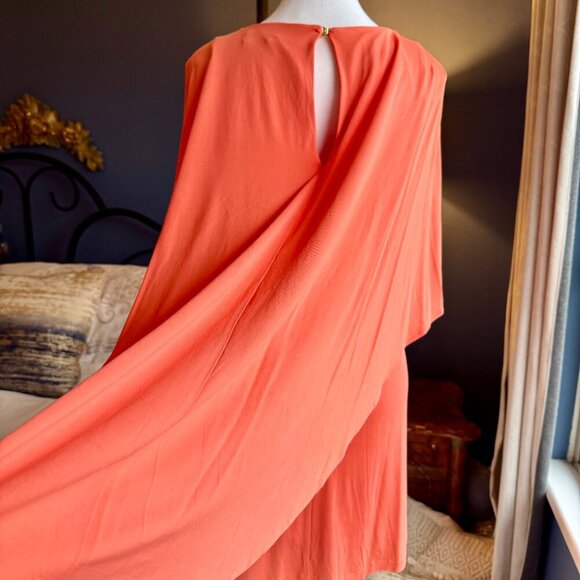 Trina Turk Coral Flowy Mini Dress - Picture 1 of 12